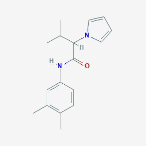 molecular formula C17H22N2O B496027 N-(3,4-dimethylphenyl)-3-methyl-2-(1H-pyrrol-1-yl)butanamide CAS No. 887029-19-8