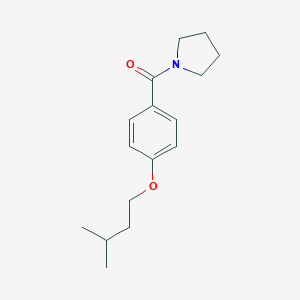 molecular formula C16H23NO2 B496029 Isopentyl 4-(1-pyrrolidinylcarbonyl)phenyl ether 