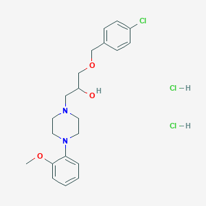 molecular formula C21H29Cl3N2O3 B4960329 1-[(4-chlorobenzyl)oxy]-3-[4-(2-methoxyphenyl)-1-piperazinyl]-2-propanol dihydrochloride 