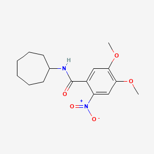 molecular formula C16H22N2O5 B4960331 N-cycloheptyl-4,5-dimethoxy-2-nitrobenzamide 