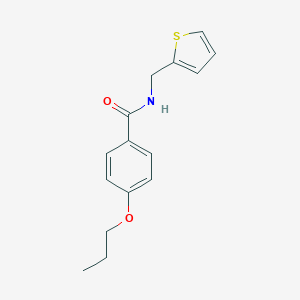 molecular formula C15H17NO2S B496035 4-propoxy-N-(thiophen-2-ylmethyl)benzamide 