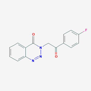 molecular formula C15H10FN3O2 B4960355 3-[2-(4-fluorophenyl)-2-oxoethyl]-1,2,3-benzotriazin-4(3H)-one 