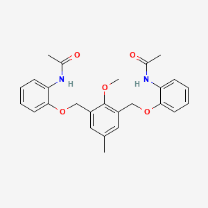 molecular formula C26H28N2O5 B4960361 N,N'-[(2-methoxy-5-methyl-1,3-phenylene)bis(methyleneoxy-2,1-phenylene)]diacetamide 