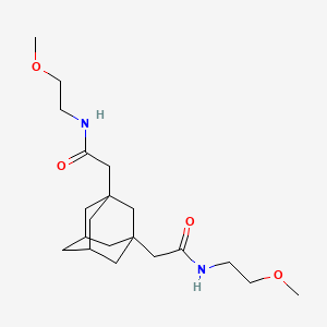 molecular formula C20H34N2O4 B4960369 2,2'-tricyclo[3.3.1.1~3,7~]decane-1,3-diylbis[N-(2-methoxyethyl)acetamide] CAS No. 5545-28-8