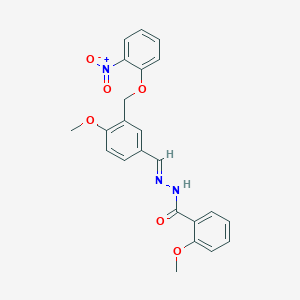 molecular formula C23H21N3O6 B4960374 2-methoxy-N'-{4-methoxy-3-[(2-nitrophenoxy)methyl]benzylidene}benzohydrazide 