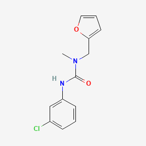molecular formula C13H13ClN2O2 B4960379 N'-(3-chlorophenyl)-N-(2-furylmethyl)-N-methylurea 