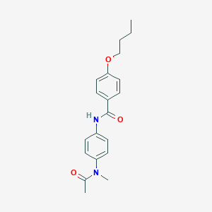 molecular formula C20H24N2O3 B496038 N-{4-[acetyl(methyl)amino]phenyl}-4-butoxybenzamide 