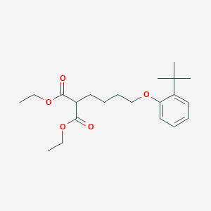 molecular formula C21H32O5 B4960383 diethyl [4-(2-tert-butylphenoxy)butyl]malonate 
