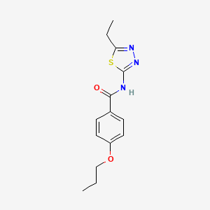 molecular formula C14H17N3O2S B4960392 N-(5-ethyl-1,3,4-thiadiazol-2-yl)-4-propoxybenzamide 