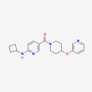 molecular formula C20H24N4O2 B4960418 N-cyclobutyl-5-{[4-(3-pyridinyloxy)-1-piperidinyl]carbonyl}-2-pyridinamine 