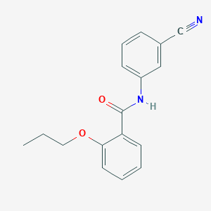 molecular formula C17H16N2O2 B496042 N-(3-cyanophenyl)-2-propoxybenzamide 