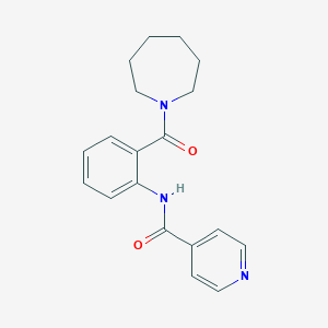 molecular formula C19H21N3O2 B496043 N-[2-(1-azepanylcarbonyl)phenyl]isonicotinamide 
