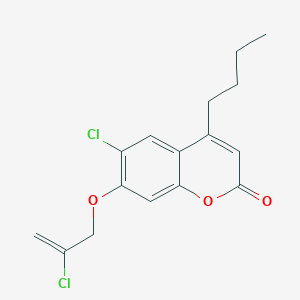 molecular formula C16H16Cl2O3 B4960431 4-butyl-6-chloro-7-[(2-chloro-2-propen-1-yl)oxy]-2H-chromen-2-one 