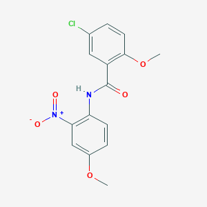 molecular formula C15H13ClN2O5 B4960450 5-chloro-2-methoxy-N-(4-methoxy-2-nitrophenyl)benzamide 