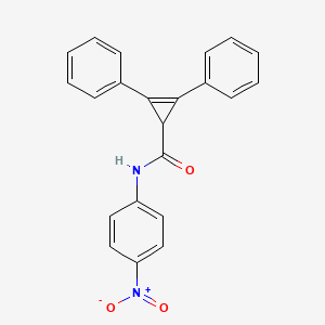 molecular formula C22H16N2O3 B4960455 N-(4-nitrophenyl)-2,3-diphenyl-2-cyclopropene-1-carboxamide 