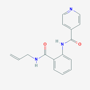molecular formula C16H15N3O2 B496046 N-{2-[(allylamino)carbonyl]phenyl}isonicotinamide 