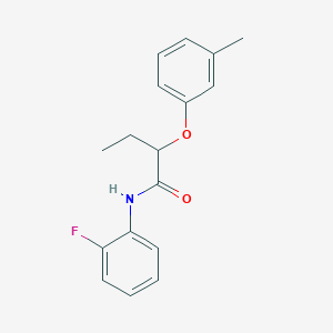 molecular formula C17H18FNO2 B496047 N-(2-fluorophenyl)-2-(3-methylphenoxy)butanamide 