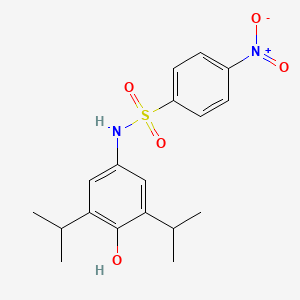 molecular formula C18H22N2O5S B4960487 N-(4-hydroxy-3,5-diisopropylphenyl)-4-nitrobenzenesulfonamide 