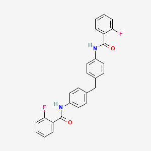 molecular formula C27H20F2N2O2 B4960496 N,N'-(methylenedi-4,1-phenylene)bis(2-fluorobenzamide) 