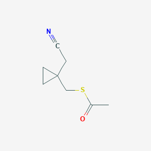 molecular formula C8H11NOS B049605 1-(乙酰硫甲基)环丙烷乙腈 CAS No. 152922-72-0
