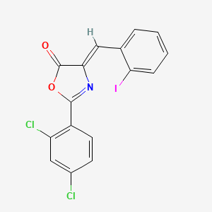 molecular formula C16H8Cl2INO2 B4960518 2-(2,4-dichlorophenyl)-4-(2-iodobenzylidene)-1,3-oxazol-5(4H)-one 
