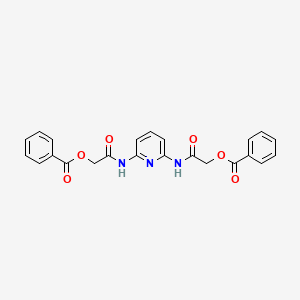 molecular formula C23H19N3O6 B4960529 2,6-pyridinediylbis(imino-2-oxo-2,1-ethanediyl) dibenzoate 