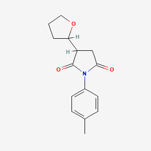 molecular formula C15H17NO3 B4960534 1-(4-methylphenyl)-3-(tetrahydro-2-furanyl)-2,5-pyrrolidinedione CAS No. 5905-53-3