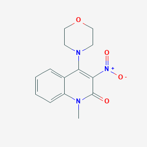 1-methyl-4-(4-morpholinyl)-3-nitro-2(1H)-quinolinone