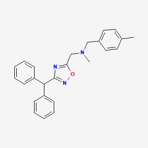 molecular formula C25H25N3O B4960553 1-[3-(diphenylmethyl)-1,2,4-oxadiazol-5-yl]-N-methyl-N-(4-methylbenzyl)methanamine 
