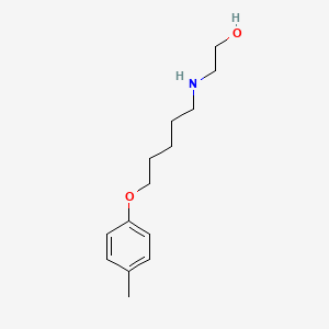 molecular formula C14H23NO2 B4960573 2-{[5-(4-methylphenoxy)pentyl]amino}ethanol 