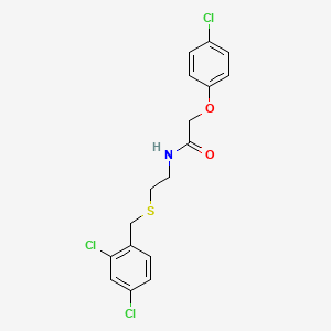 molecular formula C17H16Cl3NO2S B4960597 2-(4-chlorophenoxy)-N-{2-[(2,4-dichlorobenzyl)thio]ethyl}acetamide 