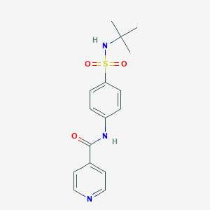 molecular formula C16H19N3O3S B496061 N-[4-(tert-butylsulfamoyl)phenyl]pyridine-4-carboxamide CAS No. 876522-49-5