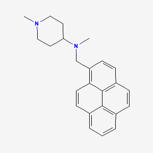 molecular formula C24H26N2 B4960610 N,1-dimethyl-N-(1-pyrenylmethyl)-4-piperidinamine 