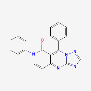 molecular formula C20H13N5O B4960616 7,9-diphenylpyrido[4,3-d][1,2,4]triazolo[1,5-a]pyrimidin-8(7H)-one 