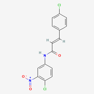 molecular formula C15H10Cl2N2O3 B4960622 N-(4-chloro-3-nitrophenyl)-3-(4-chlorophenyl)acrylamide 