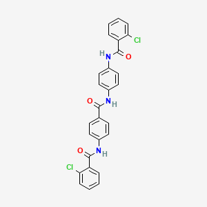 molecular formula C27H19Cl2N3O3 B4960626 2-chloro-N-[4-({4-[(2-chlorobenzoyl)amino]benzoyl}amino)phenyl]benzamide 