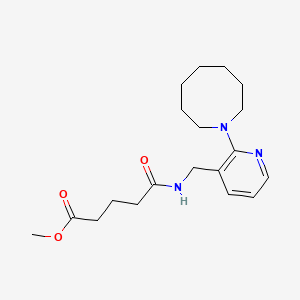 molecular formula C19H29N3O3 B4960633 methyl 5-({[2-(1-azocanyl)-3-pyridinyl]methyl}amino)-5-oxopentanoate 