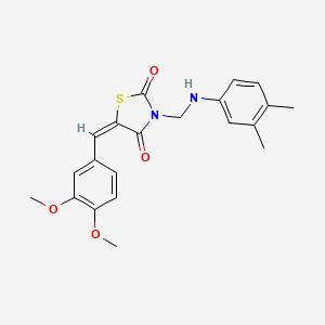 5-(3,4-dimethoxybenzylidene)-3-{[(3,4-dimethylphenyl)amino]methyl}-1,3-thiazolidine-2,4-dione