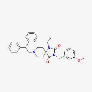 molecular formula C31H35N3O3 B4960663 8-(2,2-diphenylethyl)-1-ethyl-3-(3-methoxybenzyl)-1,3,8-triazaspiro[4.5]decane-2,4-dione 