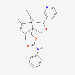 [6,8,9-trimethyl-4-(3-pyridinyl)-3-oxabicyclo[3.3.1]non-6-en-1-yl]methyl phenylcarbamate