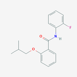 molecular formula C17H18FNO2 B496072 N-(2-fluorophenyl)-2-(2-methylpropoxy)benzamide 