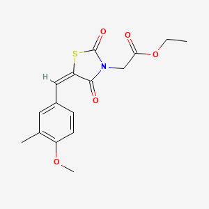 molecular formula C16H17NO5S B4960730 ethyl [5-(4-methoxy-3-methylbenzylidene)-2,4-dioxo-1,3-thiazolidin-3-yl]acetate 