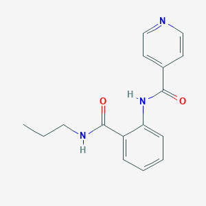 molecular formula C16H17N3O2 B496074 N-[2-(propylcarbamoyl)phenyl]pyridine-4-carboxamide 