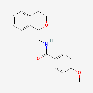 molecular formula C18H19NO3 B4960754 N-(3,4-dihydro-1H-isochromen-1-ylmethyl)-4-methoxybenzamide 