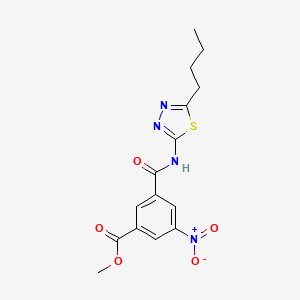 molecular formula C15H16N4O5S B4960769 methyl 3-{[(5-butyl-1,3,4-thiadiazol-2-yl)amino]carbonyl}-5-nitrobenzoate 