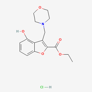molecular formula C16H20ClNO5 B4960771 ethyl 4-hydroxy-3-(4-morpholinylmethyl)-1-benzofuran-2-carboxylate hydrochloride 