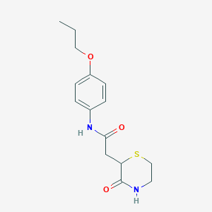 molecular formula C15H20N2O3S B4960779 2-(3-oxo-2-thiomorpholinyl)-N-(4-propoxyphenyl)acetamide 