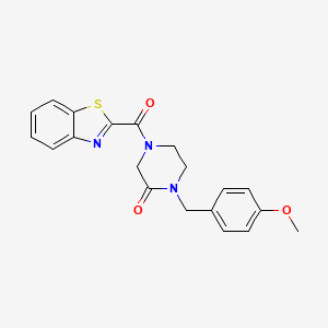 molecular formula C20H19N3O3S B4960785 4-(1,3-benzothiazol-2-ylcarbonyl)-1-(4-methoxybenzyl)-2-piperazinone 
