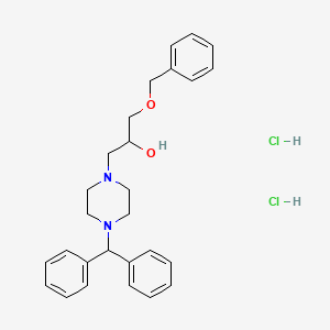 molecular formula C27H34Cl2N2O2 B4960806 1-(benzyloxy)-3-[4-(diphenylmethyl)-1-piperazinyl]-2-propanol dihydrochloride 