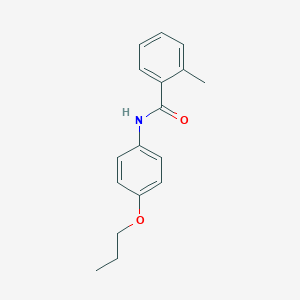 molecular formula C17H19NO2 B496081 2-methyl-N-(4-propoxyphenyl)benzamide 